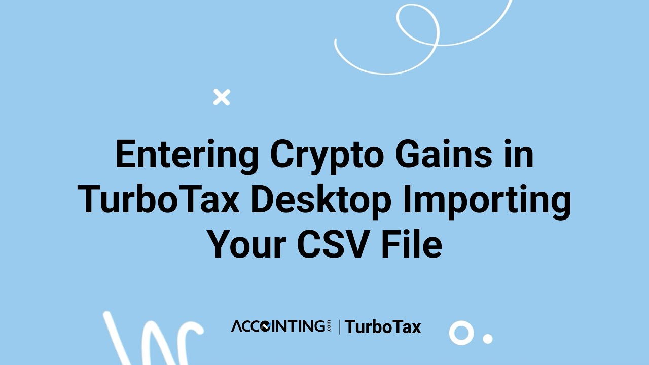 How do i enter cryptocurrency in turbotax